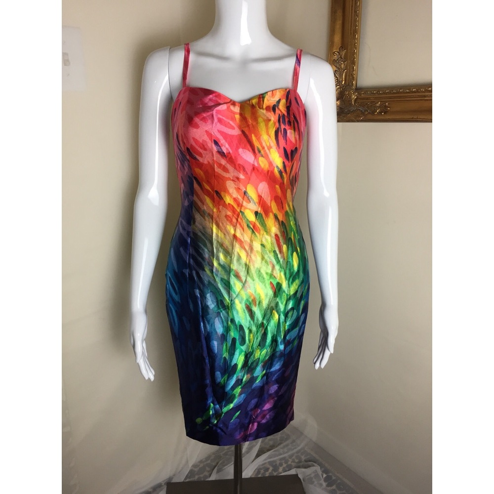 Rare 1980’s Vintage Daniel Miexel Satin Dress